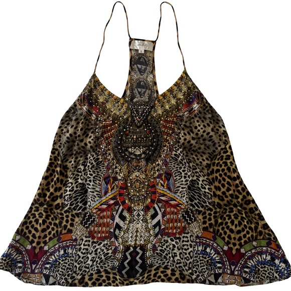 Camilla Tops - Camilla  Asymmetrical Sleeveless Silk top